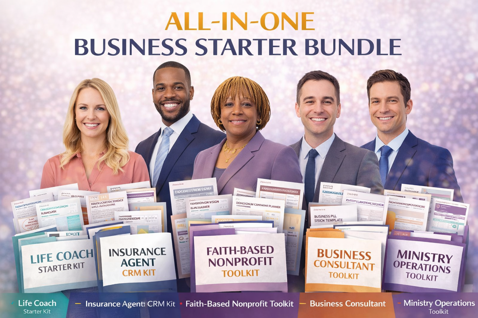 All-In-One Business Starter Bundle | 5 Complete Toolkits for Coaches, Consultants, Ministry & Insurance Professionals